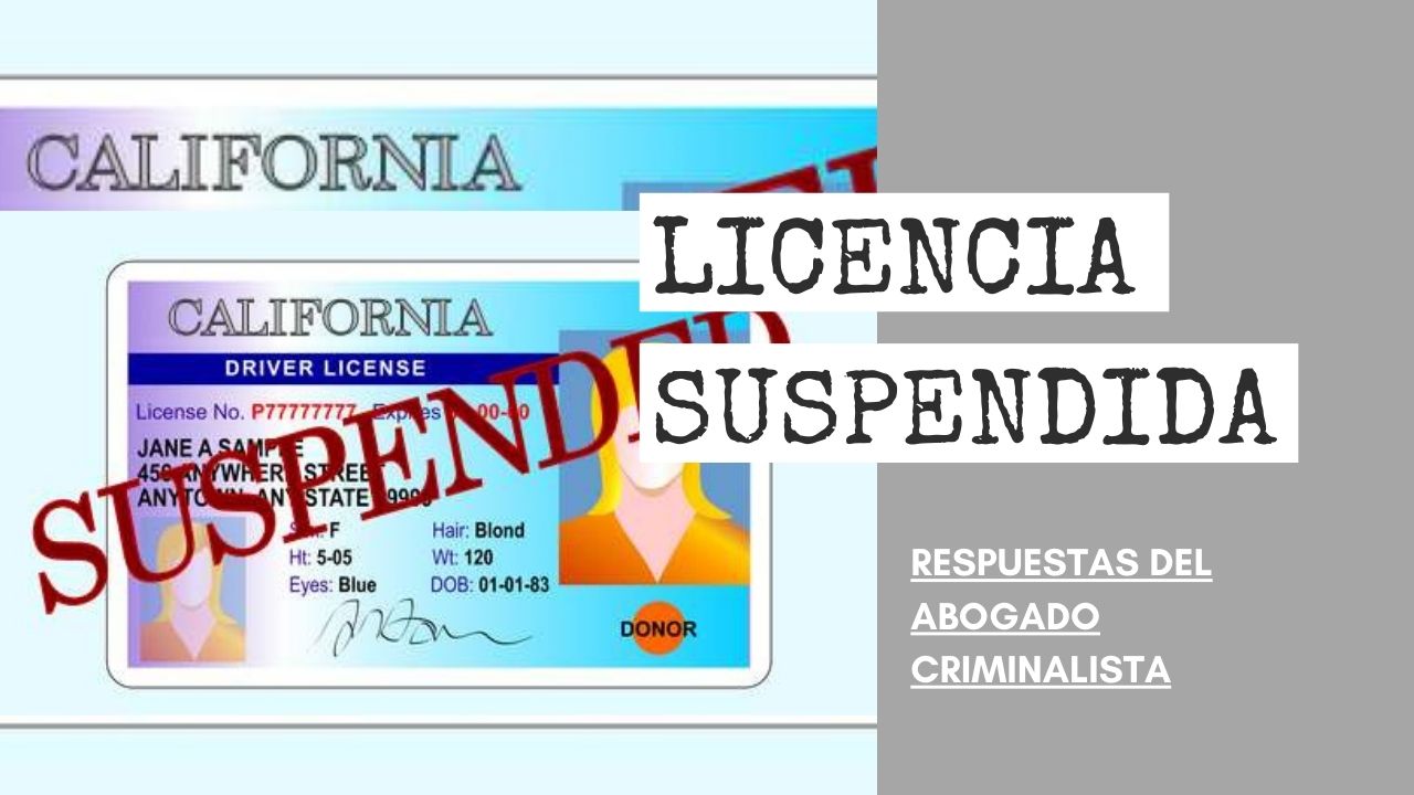 QUÉ PUEDO HACER SI TENGO LA LICENCIA SUSPENDIDA